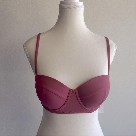 Women's Light Lift Bralette Bikini Top - Shade & Shore Pink 34B - Picture 9 of 17